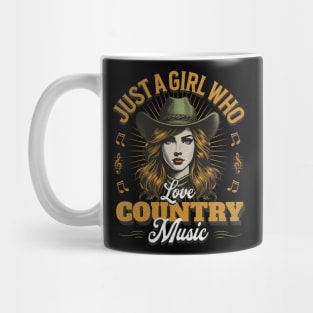 Just A Girl Who Loves Country Music Tee | Country Music Fan & Concert Goer Mug